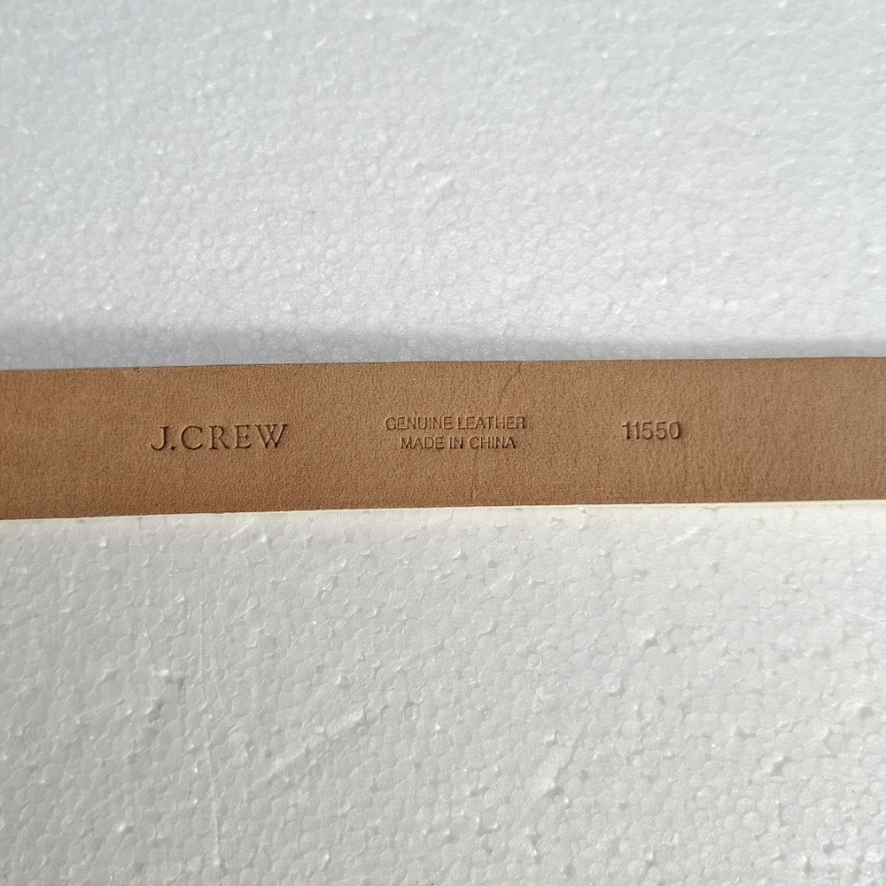 J. Crew Cream Snake-Print Leather Women's Belt Size S - Picture 11 of 11